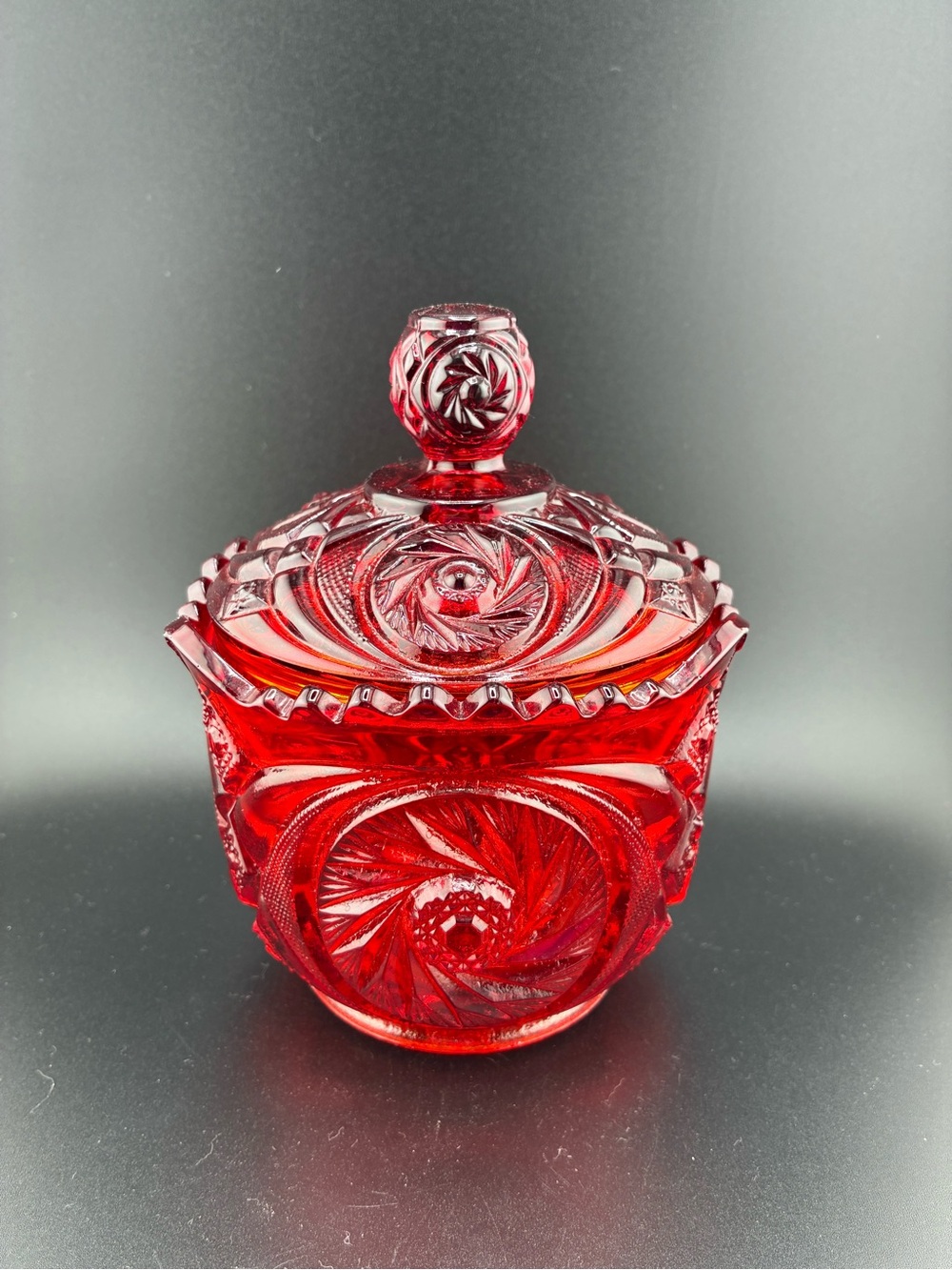 Vintage candy dish with comet in the stars pattern “I GLOW”